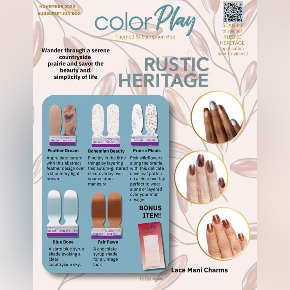 November Color Street subscription box Rustic Heritage 2023 color play